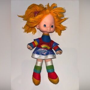 Vintage 1983  Rainbow Brite 10” Doll  Hallmark Mattel Yarn Hair Vinyl Head